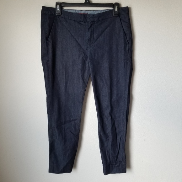 7 For All Mankind Denim-Look Slim Cropped Chino Rare - Picture 4 of 13